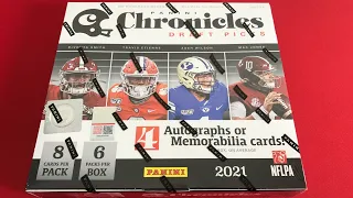 1 of 1! 5 Hits?! - Panini ‘21 Chronicles Draft Picks Hobby Box: Our Greatest Box Yet?!