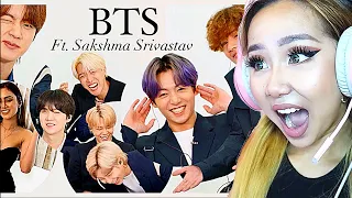 THEY'RE BLUSHING! 😍 'BTS INDIAN INTERVIEW' ft. Sakshma Srivastav [E NOW] | REACTION/REVIEW