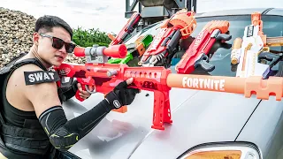 LTT Game Nerf War : Couple Warriors SEAL X Nerf Guns Fight Mr Zero Crazy Destroy Two Crime Squads