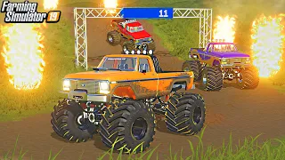 BIGFOOT DESTROYS DIRT TRACK ($200,000 PRIZE) | (ROLEPLAY) FARMING SIMULATOR 2019