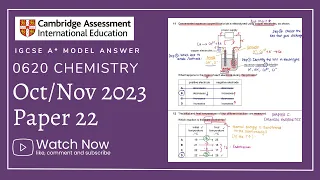 IGCSE Chemistry Paper 22 - Oct/Nov 2023 - 0620/22/O/N/23 (Q1-21) SOLVED