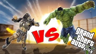 GTA 5 Моды - ХИЩНИК против ХАЛКА (Hulk)( БИТВА ГЕРОЕВ )