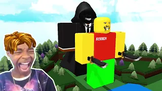 Roblox BUILD A BOAT Funny Moments  MEMES (;DAD vs BAD GUY)