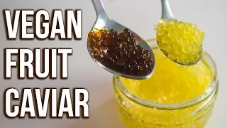 Easy VEGAN FRUIT CAVIAR | experimenting with molecular cuisine