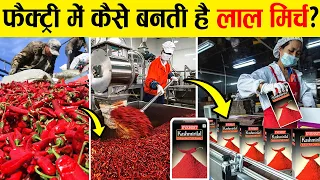 फैक्ट्री में लाल मिर्च कैसे बनती है? How is RED CHILLI POWDER made in factory?