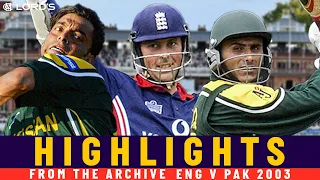 Razzaq Fireworks, Shoaib Rockets & Trescothick Brilliance! | Classic ODI | Eng v Pak 2003 | Lord's