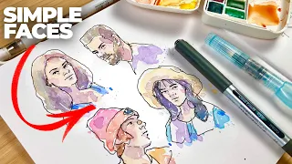 Beginners guide to drawing SIMPLE FACES in 4 steps
