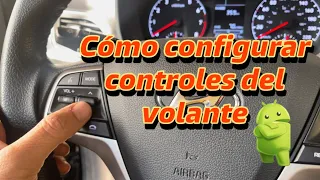 Como configurar controles del volante estéreo android sin canbus, DERICAR