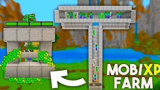 Easiest Mob XP Farm For Minecraft Bedrock 1.20! (No Spawner)