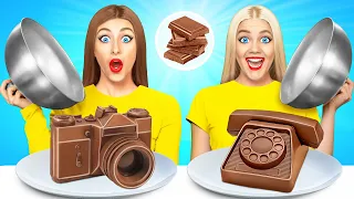 Real Food vs Chocolate Food Challenge #4 by Multi DO Fun