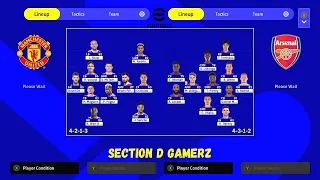 eFootball 2022 (season update) - Manchester United vs Arsenal- 2 player versus gameplay PC