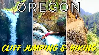 Hiking & CLIFF JUMPING the Columbia River Gorge in Oregon | Eagle Creek Trail