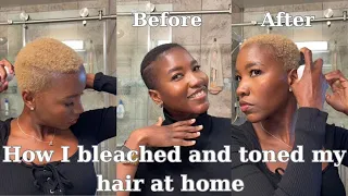 HOW I BLEACH & TONE MY TWA AT HOME