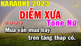 Diễm Xưa Karaoke Tone Nữ Nhạc Sống | Beat Mới Dễ Hát Âm Thanh Chuẩn | Trọng Hiếu