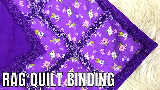 HOW TO ADD A BORDER ONTO YOUR RAG QUILT / RAG QUILT EDGES / RAG QUILT BINDING (NEW RAG QUILT IDEA)