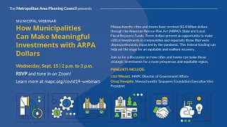 Webinar: How Municipalities Can Make Meaningful Investments with ARPA Dollars