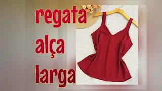 MOLDE REGATA COM ALÇA LARGA, CORINGA PARA QUALQUER ESTAÇÃO! ÓTIMA PARA INICIANTES!