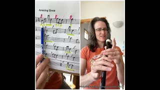 Amazing Grace practice chanter lesson Bar 1 only