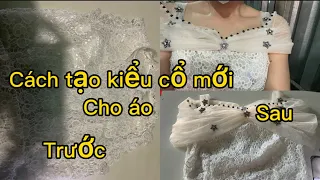 Cách tạo cổ áo bẹt vai