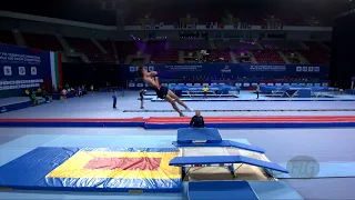 HUNTER Merrill (USA) M - 2022 Trampoline Worlds, Sofia (BUL) - Q Double Mini Exercise 1