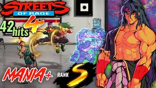 【4K】Streets of Rage 4 - Mania+ S-Rank 1CC (Shiva)