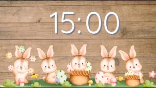 15 Minute Countdown Timer | Spring | Bunny | Easter | Silent