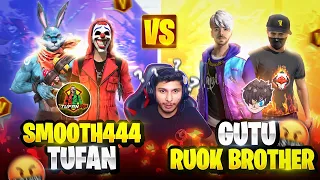 RUOK Brother 🤔 Show Emote And Abuse NG SQUAD 😡 🇹🇭🇮🇳 || Tufan Smooth444 Angry 🔥 - Garena Free Fire