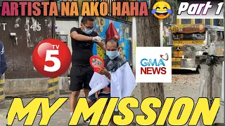 LIBRENG GUPIT SA PALABOY FREE HAIRCUT FOR HOMELESS TV 5 and GMA NEWS ARTISTA NA AKO MARKO BUSTARDE