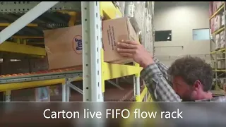 FIFO carton flow rack