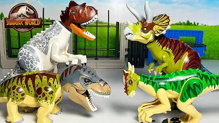 Hybrid LEGO Dinosaurs Zoo Jurassic World! T-Rex Carnotaurus Velociraptor Ankylosaurus Gallimimus