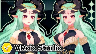 【VRoid Timelapse】 Forest Deity 👁️🌱 | 2D to 3D VTuber Speed Sculpt