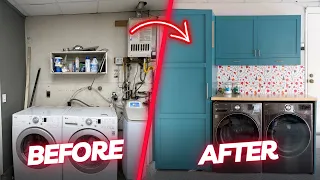 You Won’t Believe This DIY Garage Laundry Room Makeover!!!