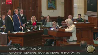 Ken Paxton pleads 'not guilty' as he is read articles of impeachment at trial