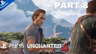 Uncharted 4 PS5 Remastered Gameplay Walkthrough Part 8 4K 60FPS