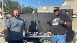 Sausage going on the smoker