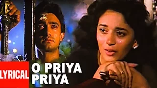 "O Priya Priya" Lyrical Video | Dil | Anuradha Paudwal, Suresh Wadkar | Aamir Khan, Madhuri Dixit