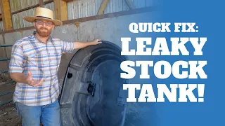 Easiest way to Fix a Cracked & Leaky Stock Tank!
