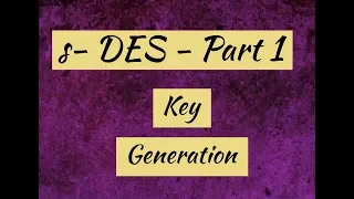S-DES Encryption || Simplified data encryption standard(S-DES) || - Key Generation