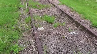 abandoned Part of the old Erie Lackawanna  Railroad rail line in Sterling, Ohio