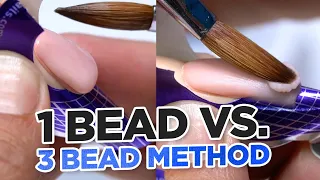 1 Bead vs 3 Bead Method for Building Acrylic Nails