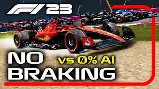 Can You Beat 0% AI WITHOUT BRAKING on the F1 23 Game?!