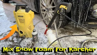 How To Mix Snow Foam For A Karcher Pressure Washer (mixing guide)