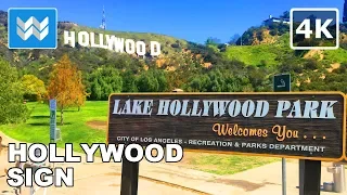 [4K] HOLLYWOOD SIGN - Lake Hollywood Park in Los Angeles California USA Walking Tour & Travel Guide