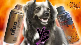 Montana vs Molotow..Testing Spraycans as I paint Debbie the Dog!