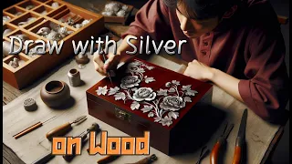Rosewood Silver Inlay Techniques: Crafting a Peony-Adorned Jewelry Box