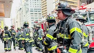 FDNY BOX 0872 ~ FDNY OPERATING FOR A 10-77 HIGH RISE FIRE IN THE MANHATTAN AT TIMES SQUARE HOTEL NYC