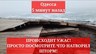 Одесса 5 минут назад. ПРОИСХОДИТ УЖАС! ПРОСТО ПОСМОТРИТЕ ЧТО НАТВОРИЛ ШТОРМ!