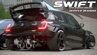 Maruti Suzuki Swift Rear Engined Twin Turbo Concept | Zephyr Designz |