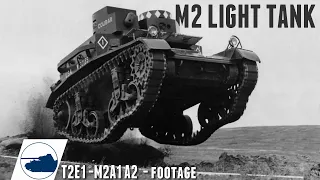 Rare M2 Light Tank - M2A1 / A1 Footage.