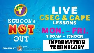 CSEC Information Technology Lesson with Leo Lewis: Topic Data Communication - June 1 2020